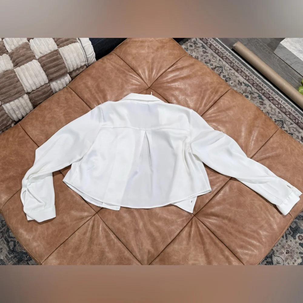 Zara White Button Down Shirt - Picture 2 of 2